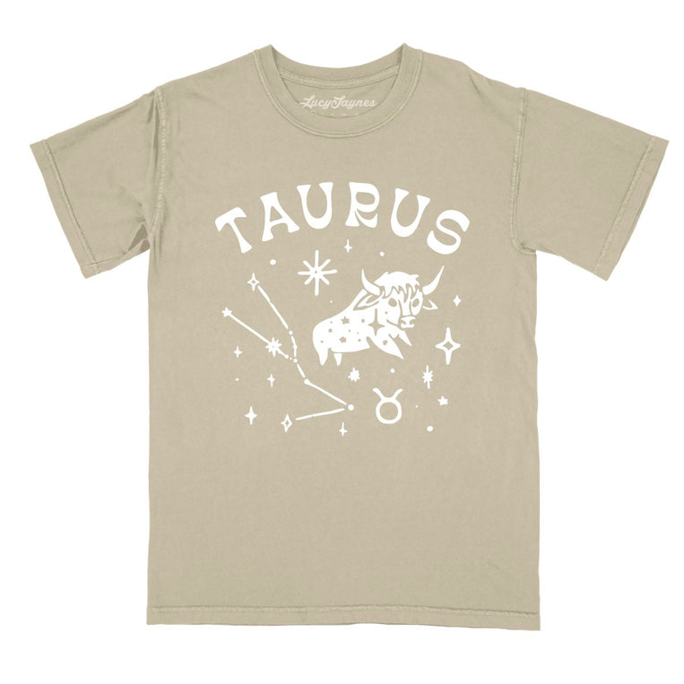 Taurus Comfort Colors Graphic Tee - Khaki