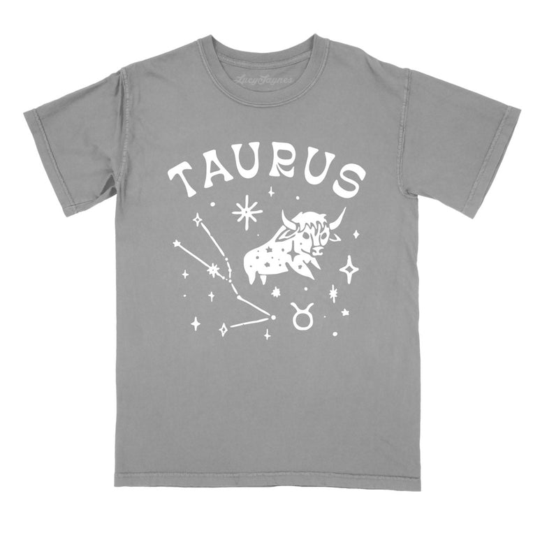 Taurus Comfort Colors Graphic Tee - Grey