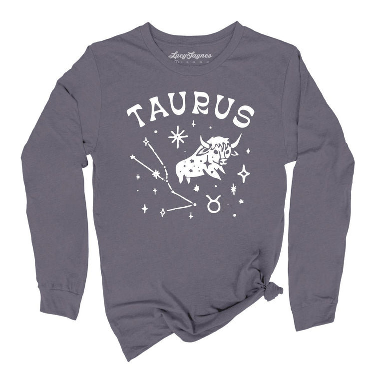 Taurus Graphic Long Sleeve Tee - Storm