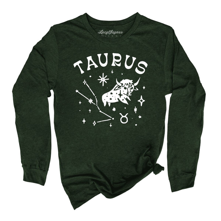 Taurus Graphic Long Sleeve Tee - Heather Forest