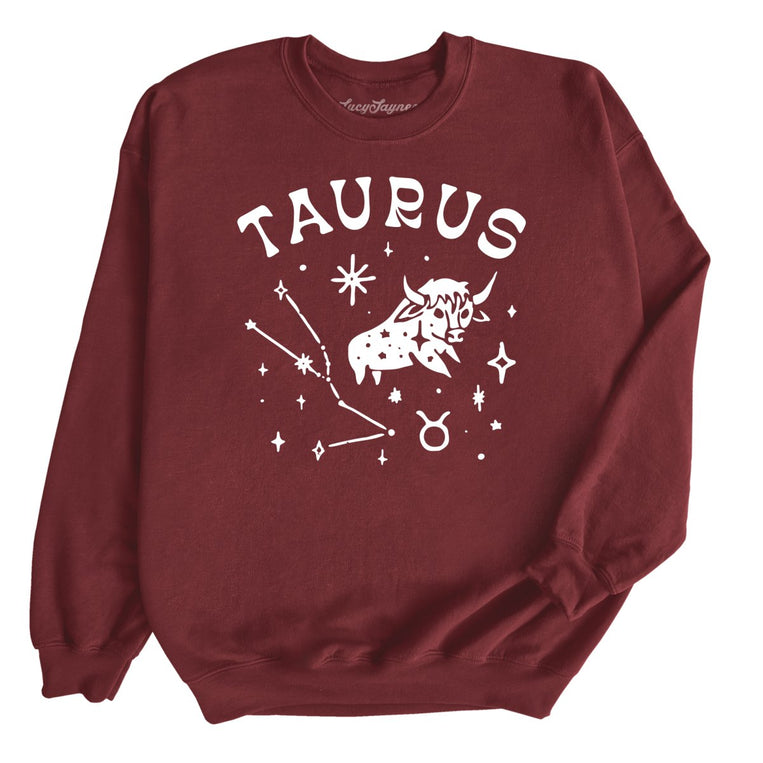 Taurus Graphic Sweatshirt - Maroon
