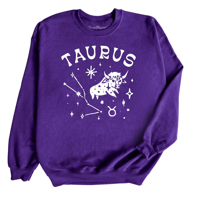 Taurus Graphic Sweatshirt - Purple