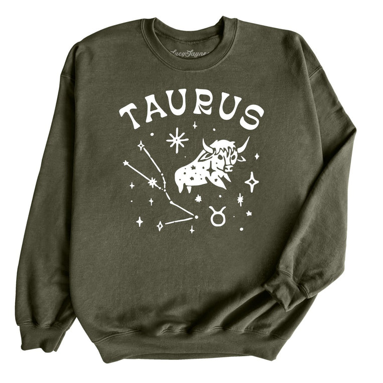 Taurus Graphic Sweatshirt - Military Green