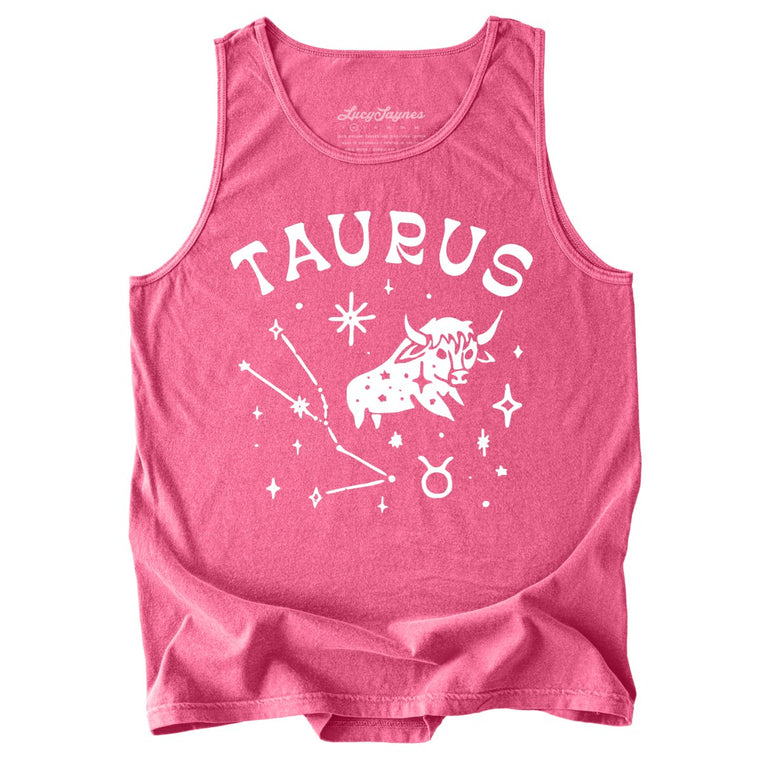 Taurus Comfort Colors Graphic Tank Top - Crunchberry