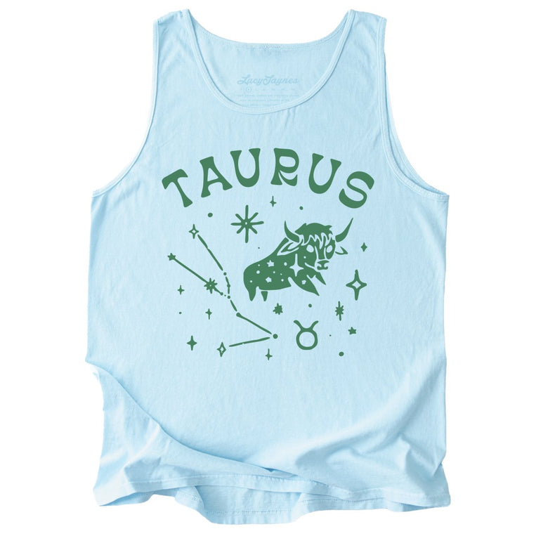 Taurus Comfort Colors Graphic Tank Top - Chambray