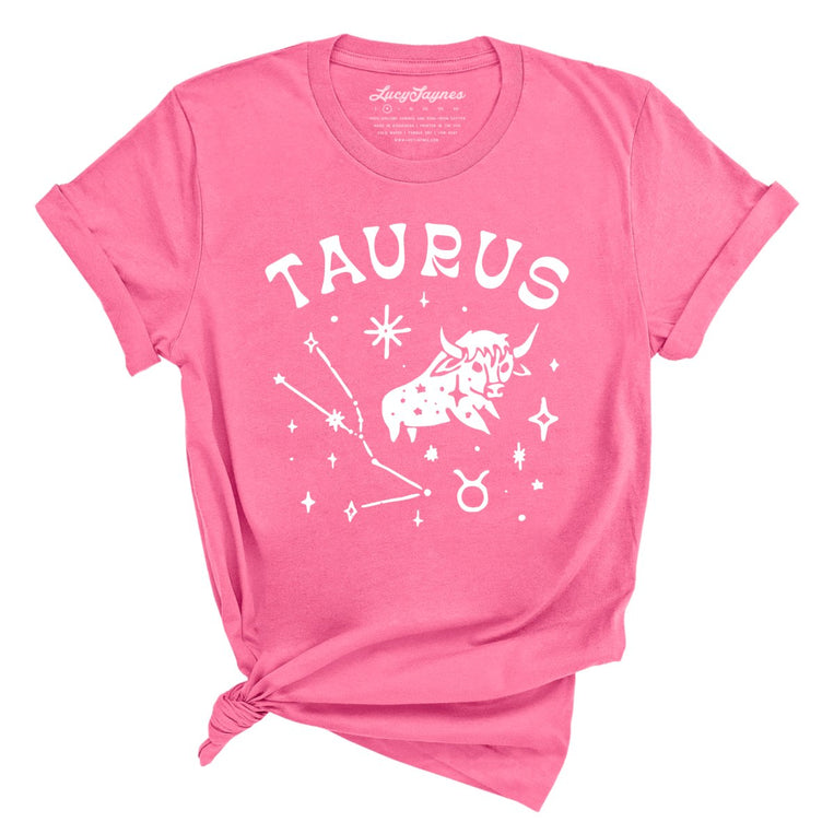 Taurus Graphic Tee - Charity Pink