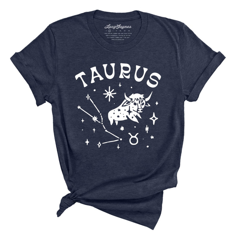 Taurus Graphic Tee - Heather Midnight Navy