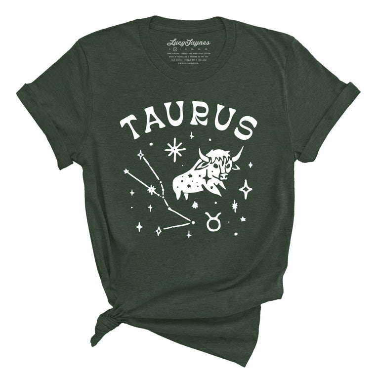 Taurus Graphic Tee - Heather Forest