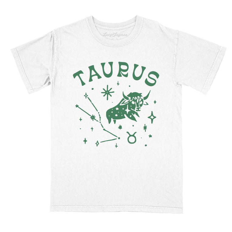 Taurus Comfort Colors Graphic Tee - White