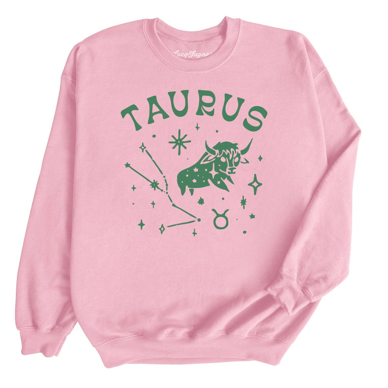 Taurus Graphic Sweatshirt - Light Pink