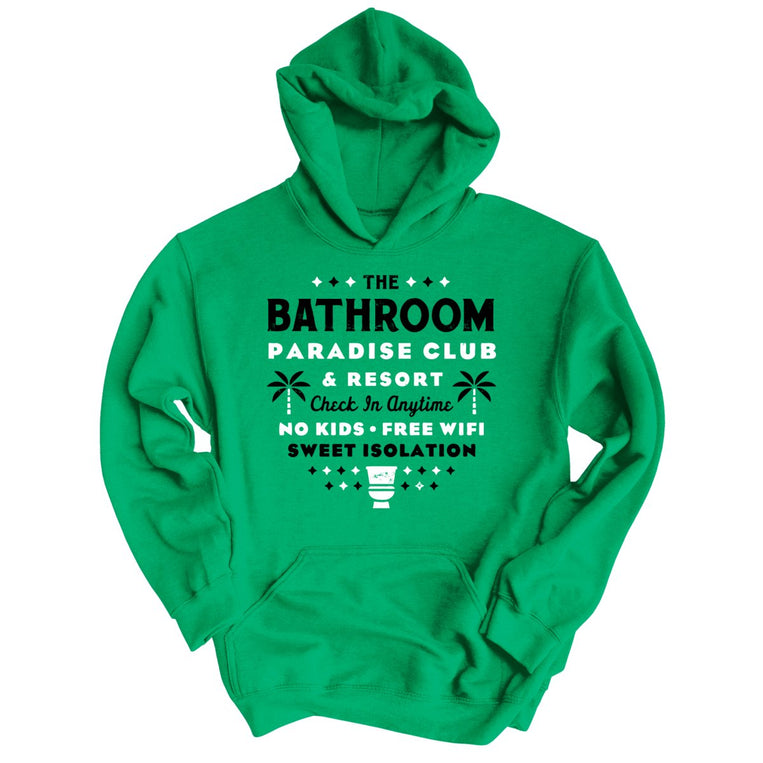 The Bathroom Paradise Club Graphic Hoodie - Irish Green