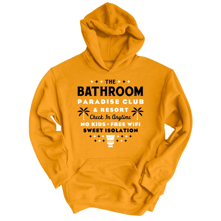 The Bathroom Paradise Club Graphic Hoodie - Gold