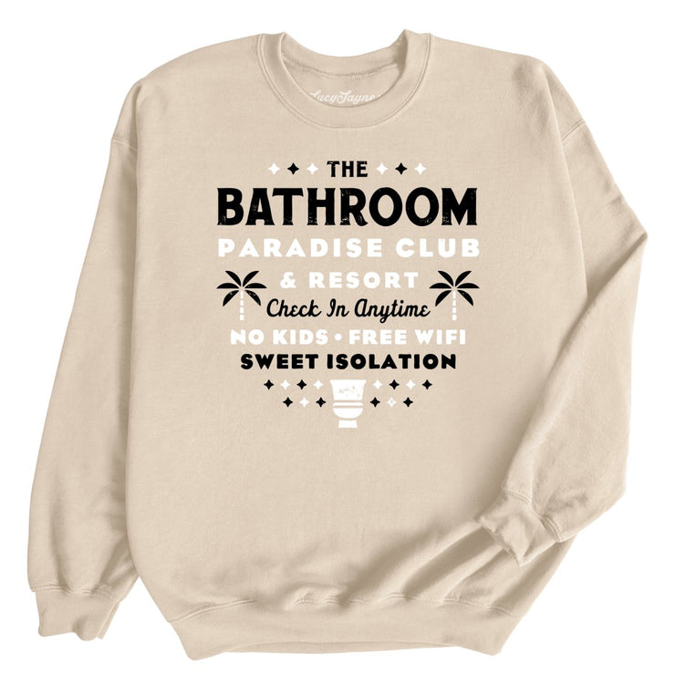 The Bathroom Paradise Club Graphic Sweatshirt - Sand