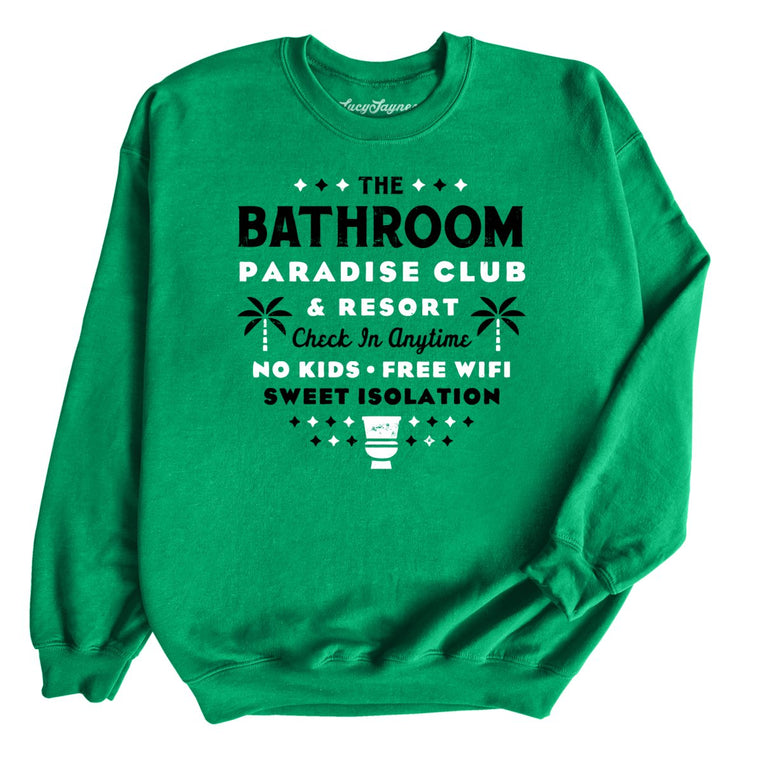 The Bathroom Paradise Club Graphic Sweatshirt - Irish Green
