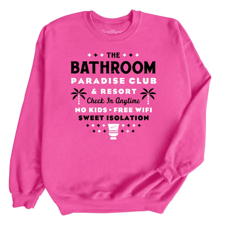 The Bathroom Paradise Club Graphic Sweatshirt - Heliconia