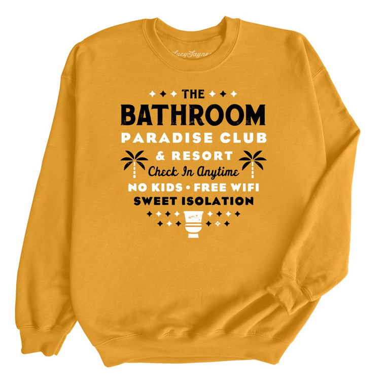 The Bathroom Paradise Club Graphic Sweatshirt - Gold