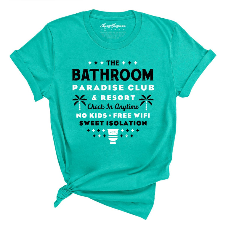 The Bathroom Paradise Club Graphic Tee - Teal