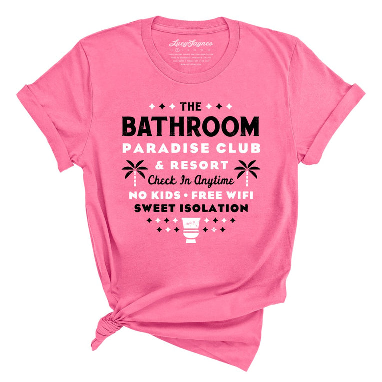 The Bathroom Paradise Club Graphic Tee - Charity Pink