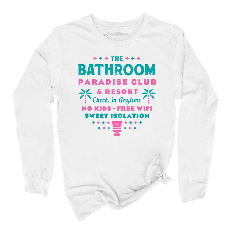 The Bathroom Paradise Club Graphic Long Sleeve Tee