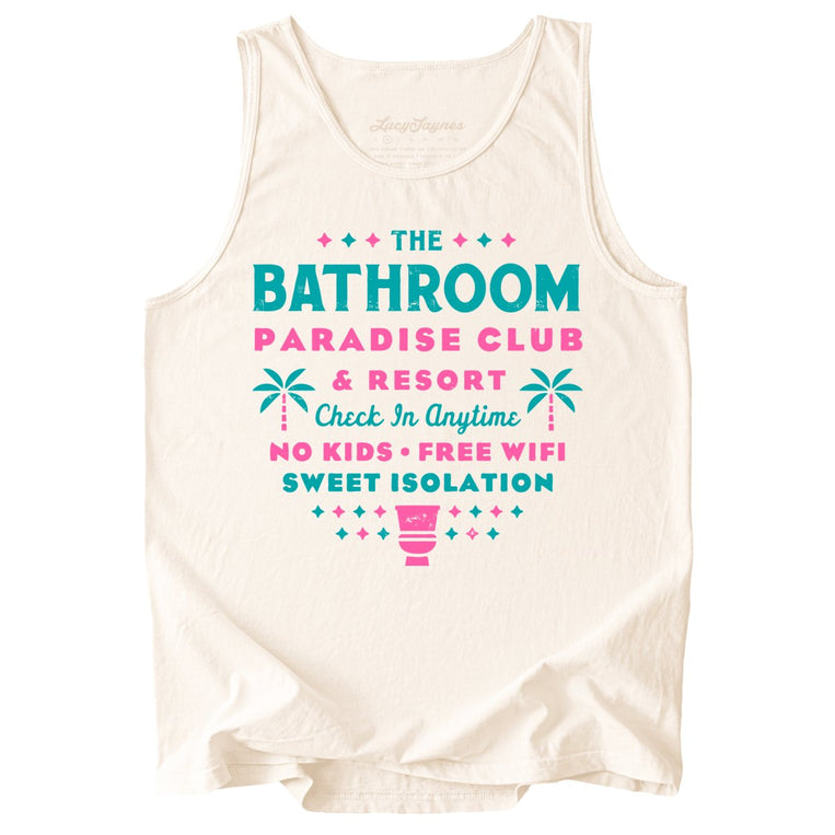 The Bathroom Paradise Club Comfort Colors Graphic Tank Top - Ivory