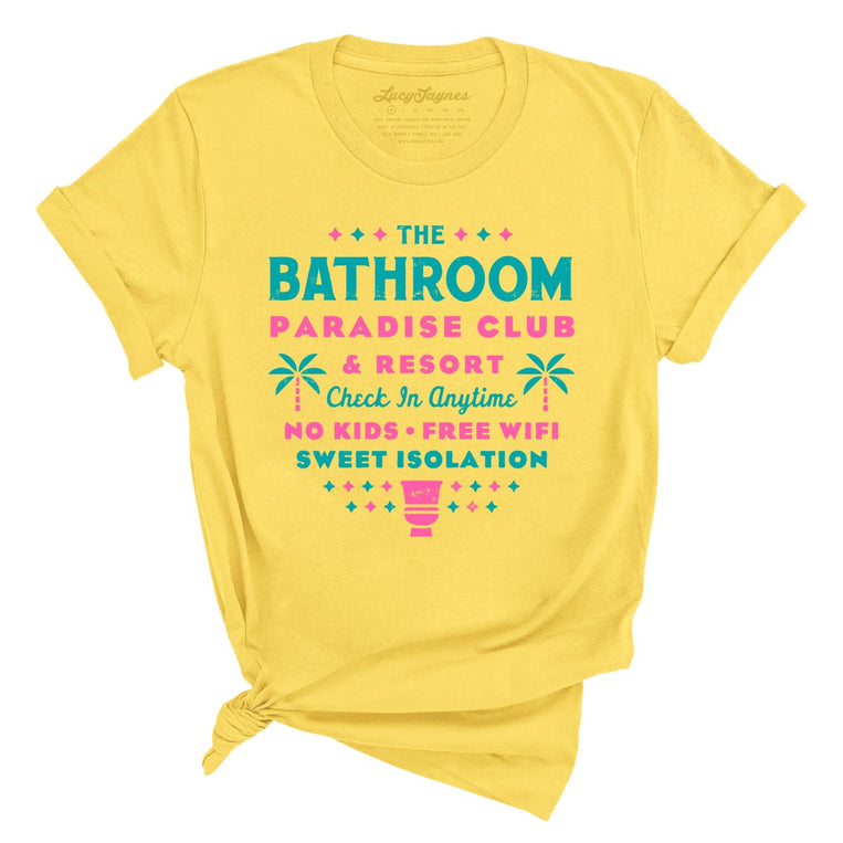 The Bathroom Paradise Club Graphic Tee - Yellow