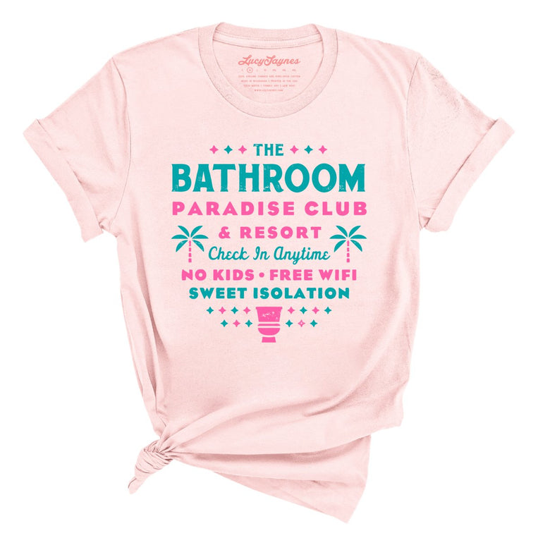The Bathroom Paradise Club Graphic Tee - Soft Pink