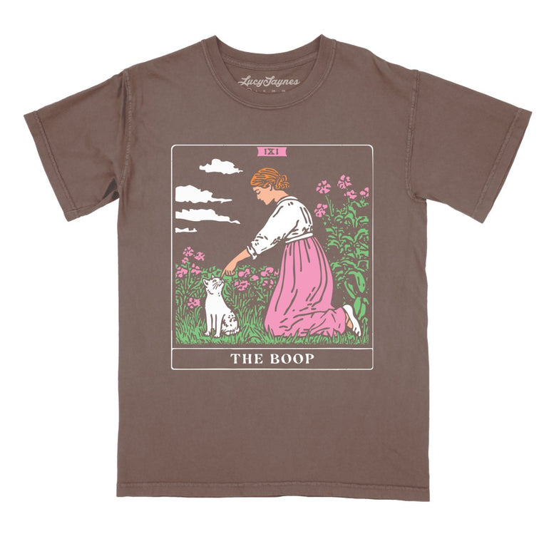 The Boop Tarot Card Comfort Colors Graphic Tee - Espresso