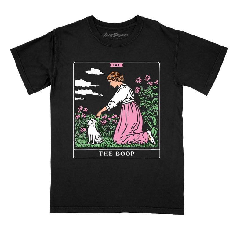 The Boop Tarot Card Comfort Colors Graphic Tee - Black