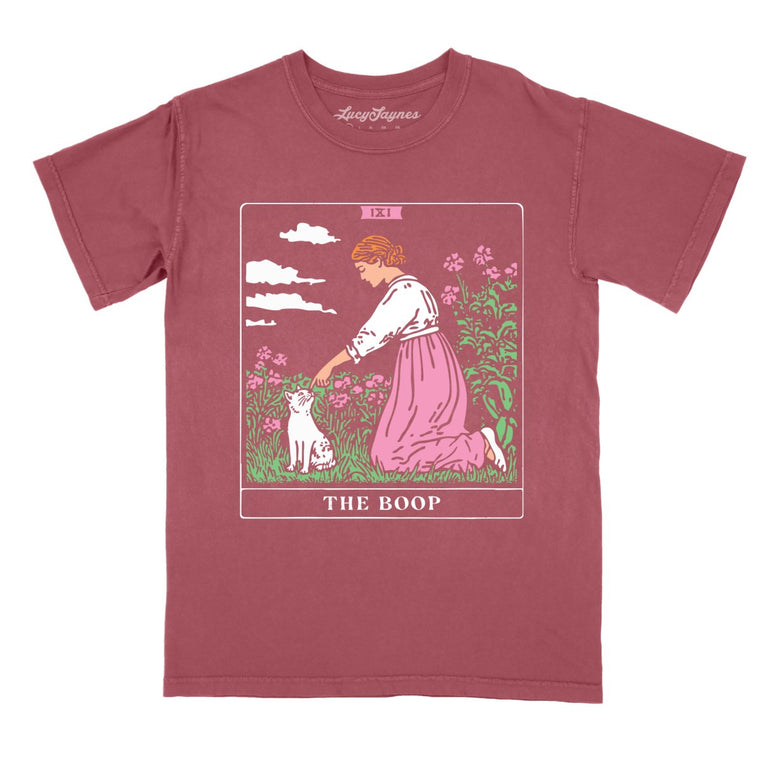 The Boop Tarot Card Comfort Colors Graphic Tee - Brick
