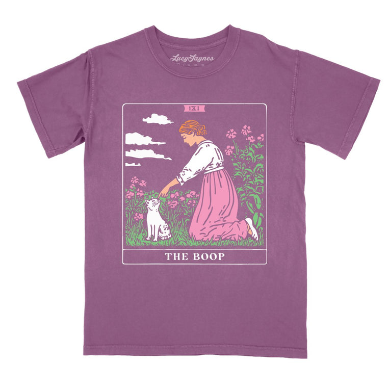 The Boop Tarot Card Comfort Colors Graphic Tee - Berry