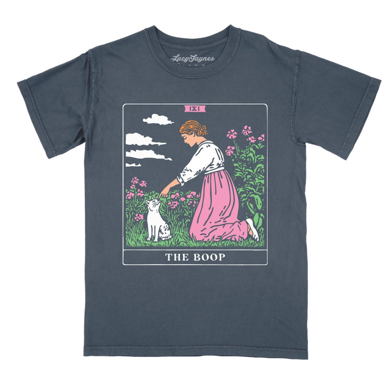 The Boop Tarot Card Comfort Colors Graphic Tee - Denim