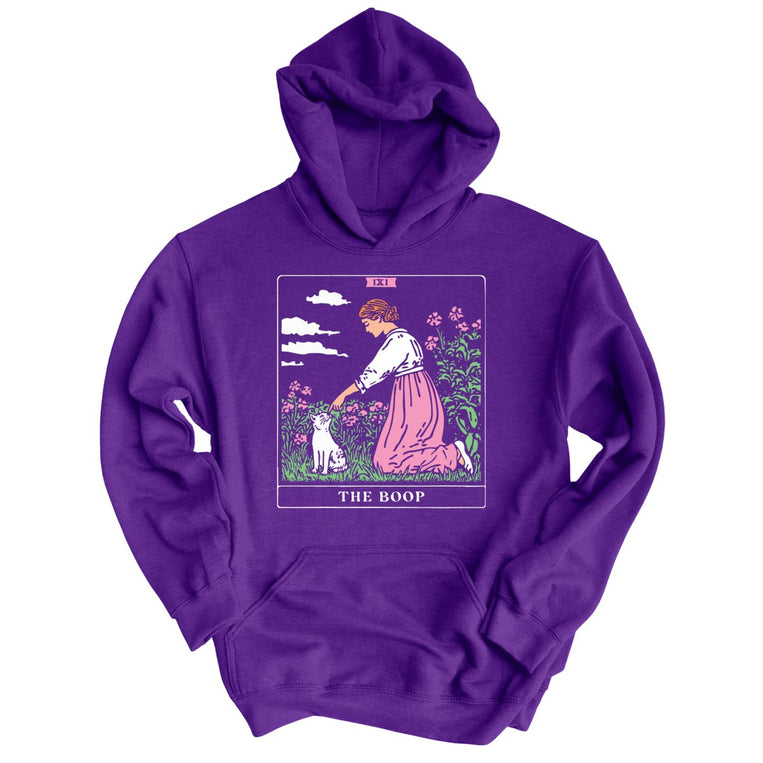 The Boop Tarot Card Graphic Hoodie - Purple