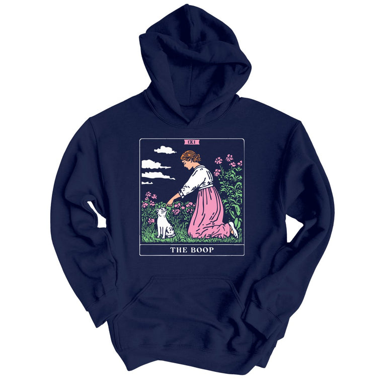 The Boop Tarot Card Graphic Hoodie - Navy