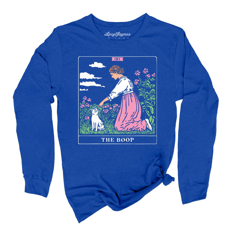 The Boop Tarot Card Graphic Long Sleeve Tee - True Royal