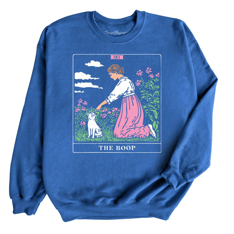 The Boop Tarot Card Graphic Sweatshirt - Royal
