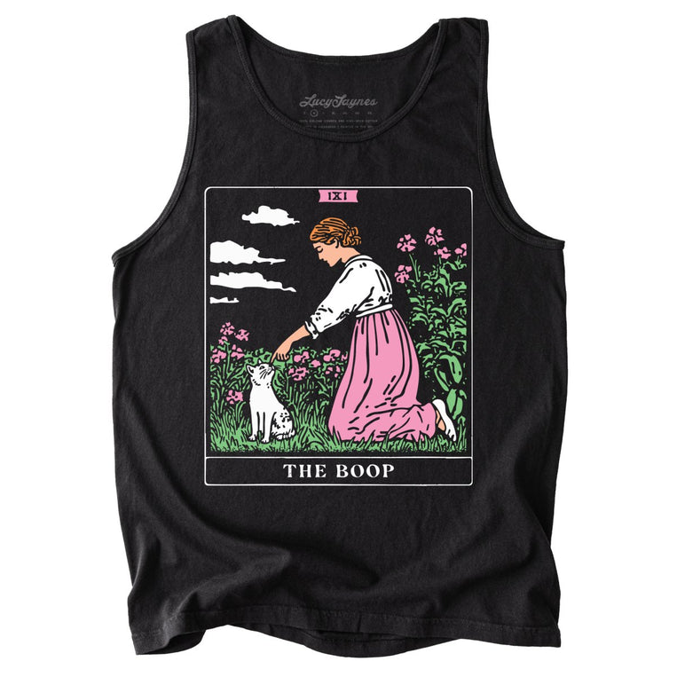 The Boop Tarot Card Comfort Colors Graphic Tank Top - Black