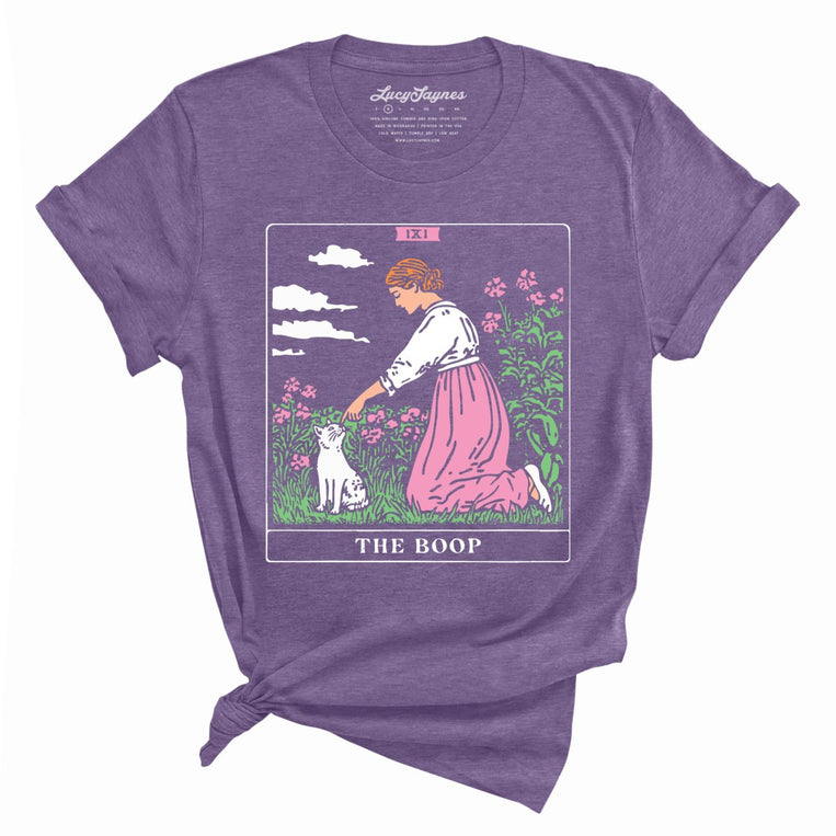 The Boop Tarot Card Graphic Tee - Heather Purple