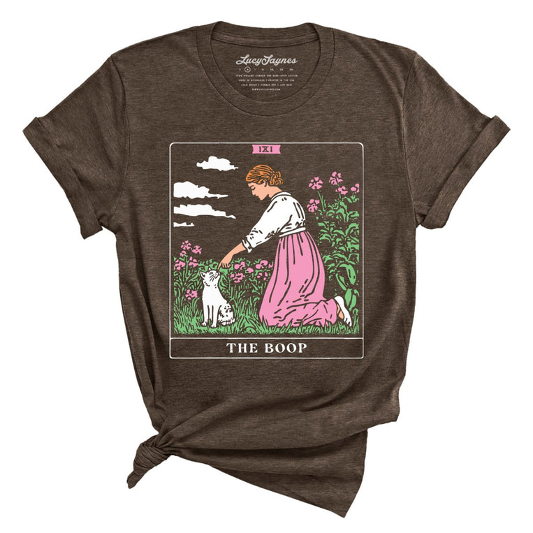 The Boop Tarot Card Graphic Tee - Heather Brown