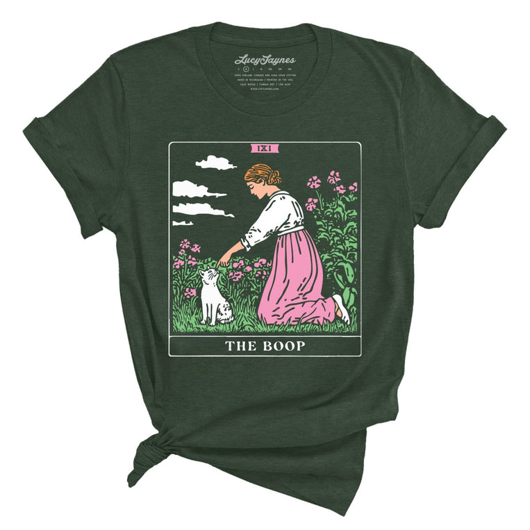 The Boop Tarot Card Graphic Tee - Heather Forest