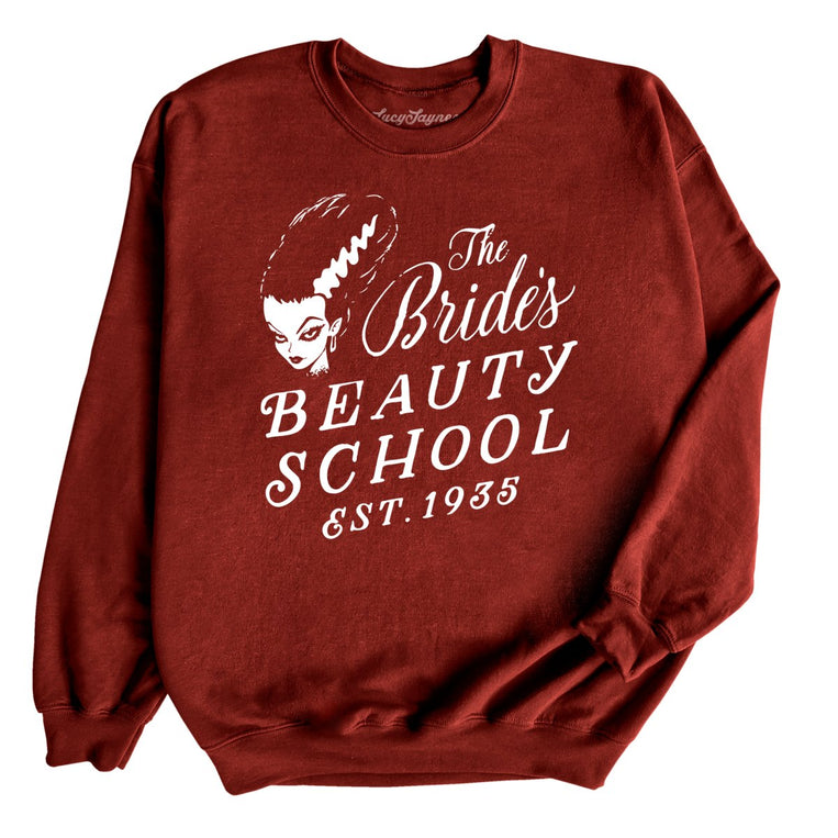 The Bride's Beauty School Graphic Sweatshirt - Garnet