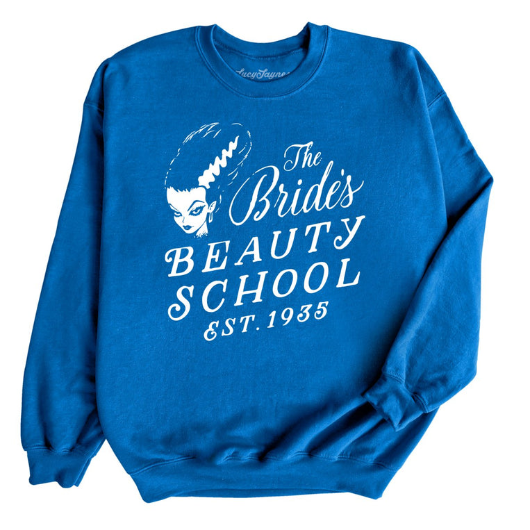The Bride's Beauty School Graphic Sweatshirt - Royal