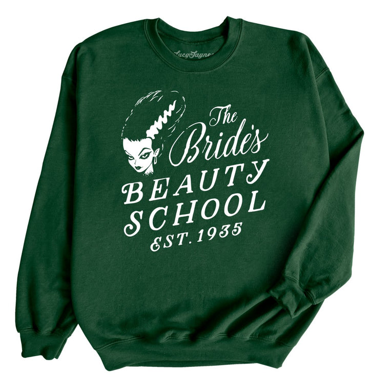 The Bride's Beauty School Graphic Sweatshirt - Forest