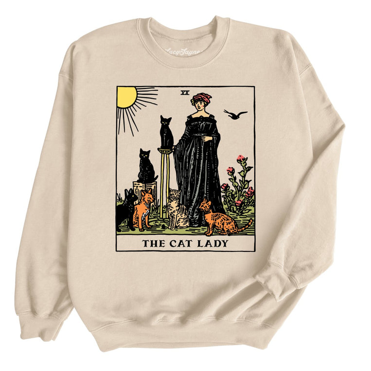 The Cat Lady Tarot Card Graphic Sweatshirt
