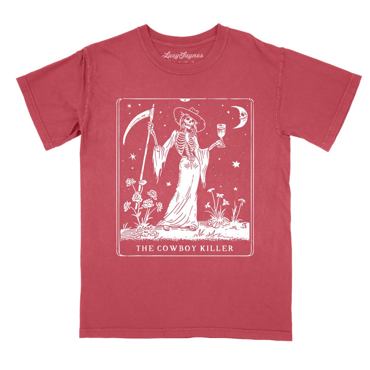 The Cowboy Killer Tarot Card Comfort Colors Tee