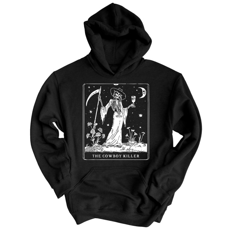 The Cowboy Killer Tarot Card Graphic Hoodie - Black