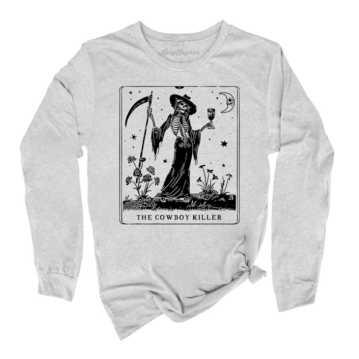 The Cowboy Killer Tarot Card Long Sleeve Tee