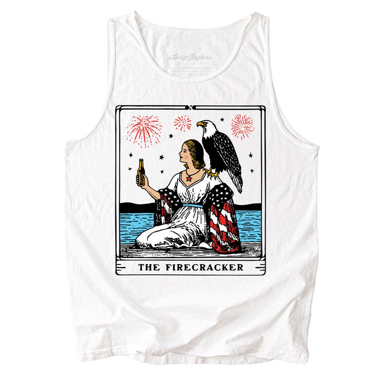 The Firecracker Tarot Card Comfort Colors Graphic Tank Top