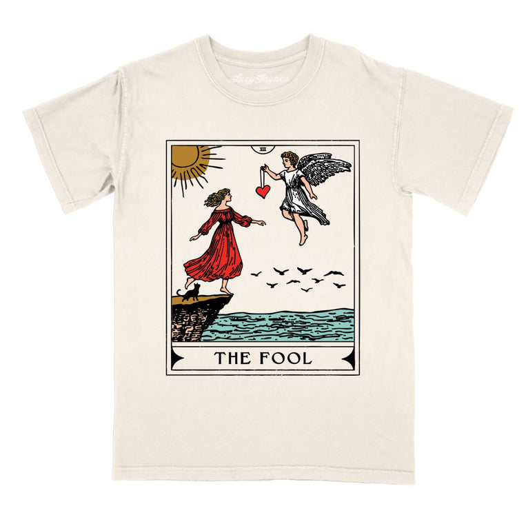 The Fool Tarot Card Comfort Colors Graphic Tee - Ivory