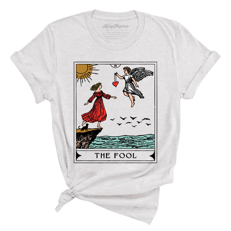 The Fool Tarot Card Graphic Tee - Ash