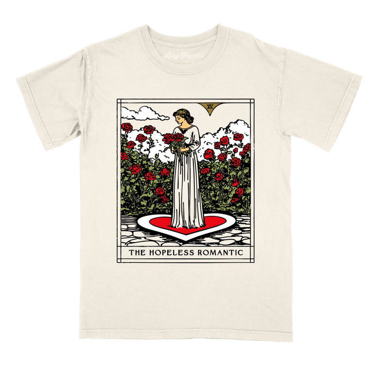 The Hopeless Romantic Tarot Card Comfort Colors Graphic Tee